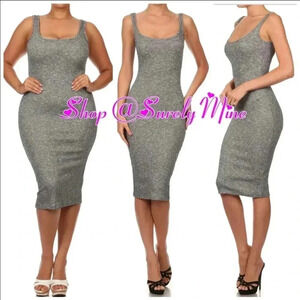 Ribbed Essential Midi Dress